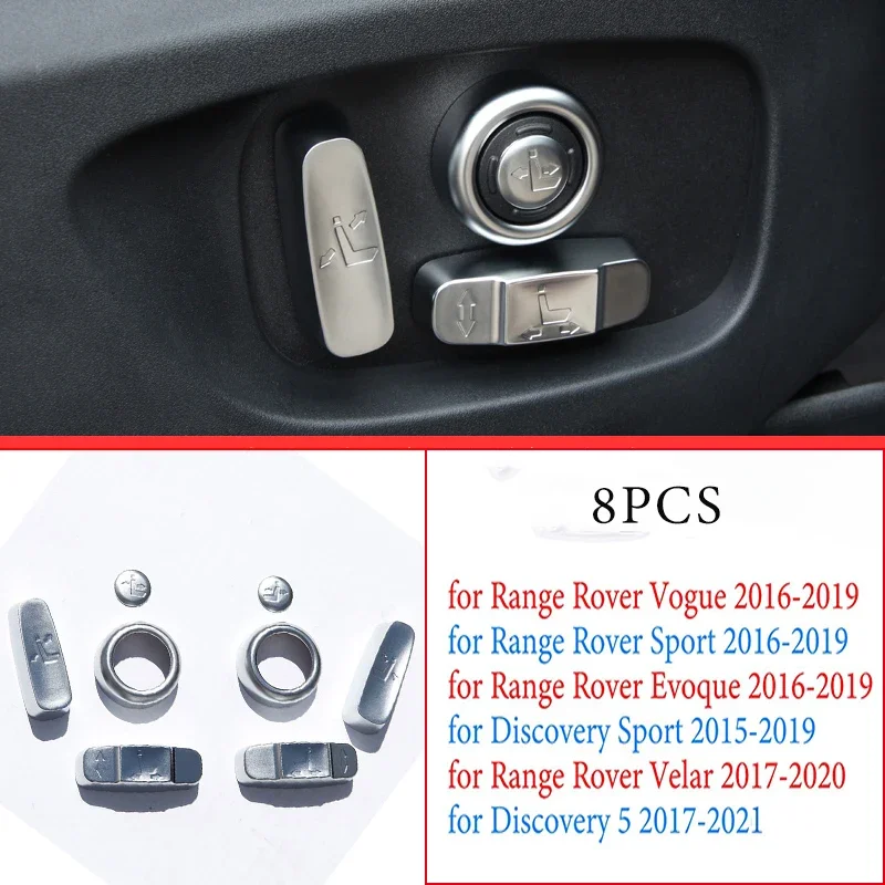 

Для Land Rover Discovery 5, Range Rover Sport Evoque Vogue Discovery Sport, ABS, боковая кнопка регулировки автомобильного сиденья, внутренняя крышка