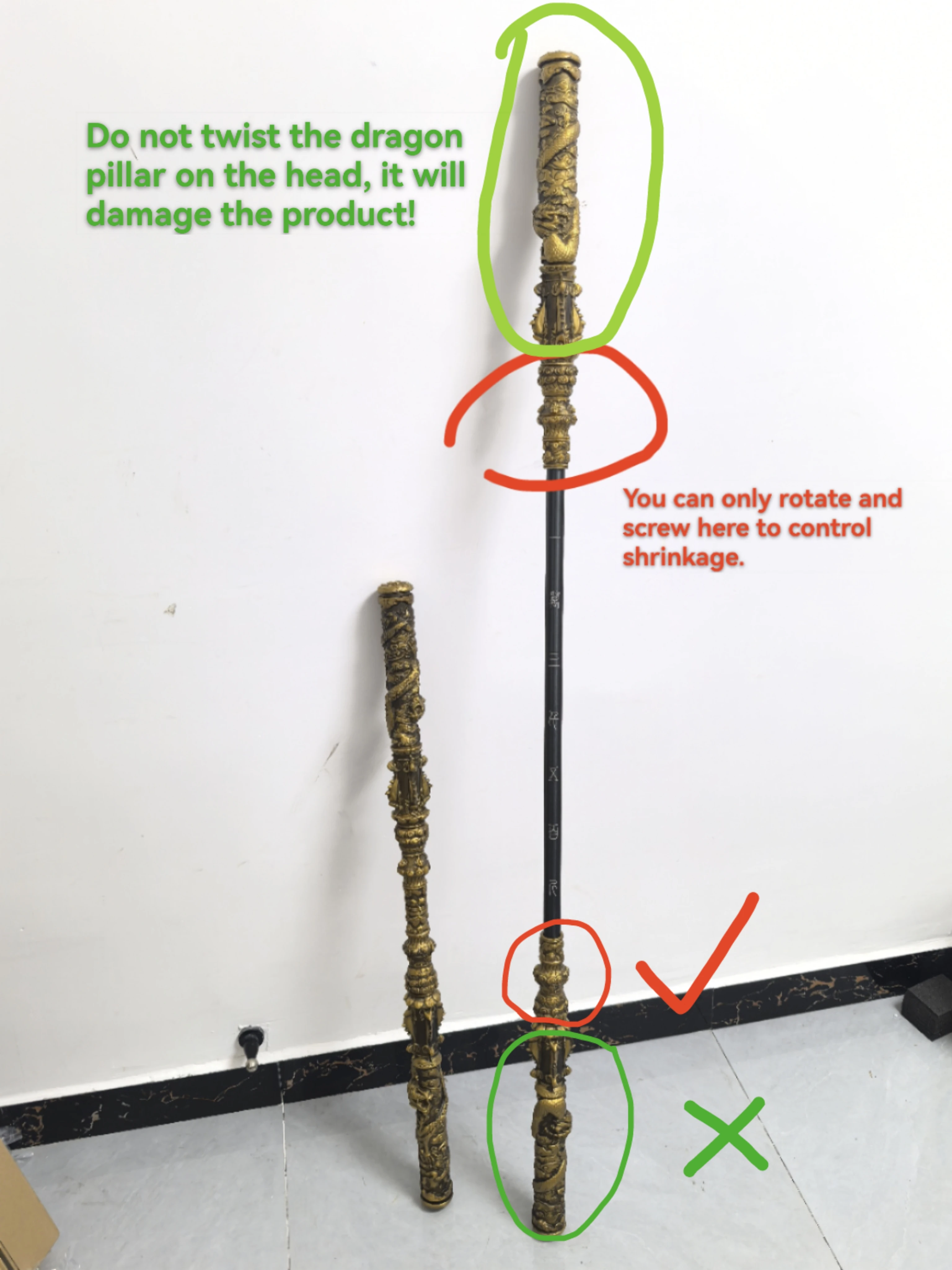 Черный миф: длина оружия WuKong 170 см модель из алюминиевого сплава один к одному