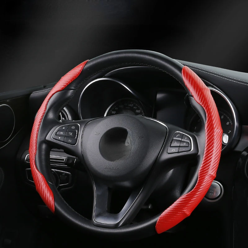 

Steering Wheel Covers, Accesorios De Decoración Interior De Coche, Aspecto De Fibra De Carbono,Four Seasons Can Be Used,1 Par