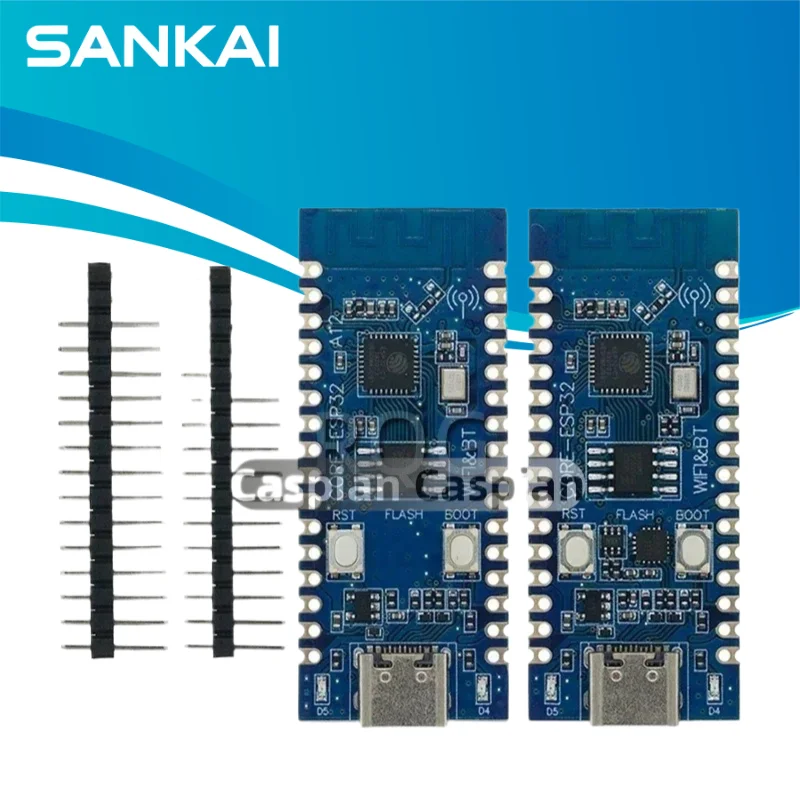 Фото Плата для разработки на базе ESP32-C3, модуль Wi-Fi 2.4G и Bluetooth, совместимый с CH343P, 32-контактный, для проверки функций чипа ESP32C3 №1