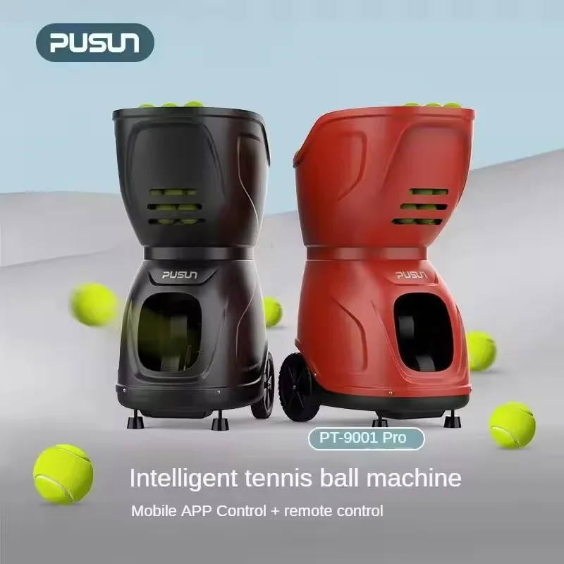 Фото Теннисный тренажер PUSUN PT 9001 из ABS-пластика для подачи мячей, на 180 мячей, красный, для тренировок №3