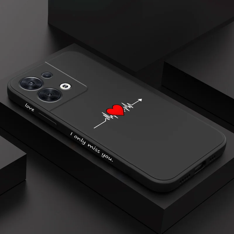 

Trembling Love Phone Case For OPPO Reno 8 8T 8Z 7 7Z 6 5 F19 F9 Pro 4G 5G Liquid Silicone Cover
