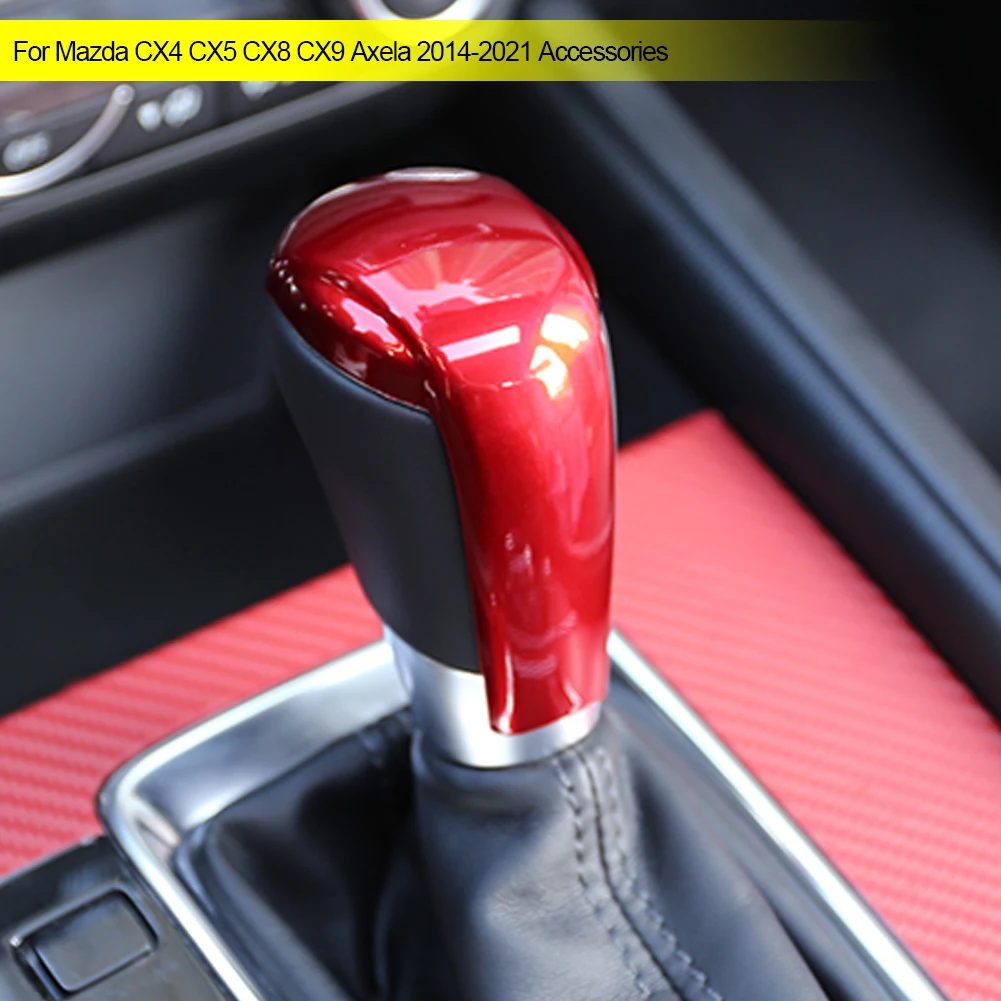 Автомобильная ручка переключения передач крышка отделка наклейка для Mazda 2 3 6 BM GJ