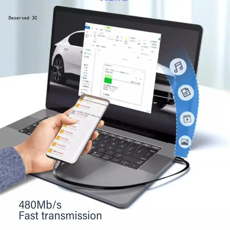 Кабель для быстрой зарядки USB C-USB C 66 Вт
