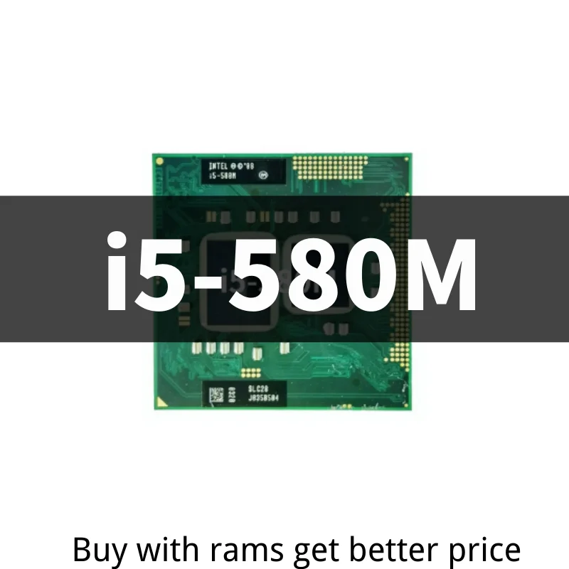 

Core i5-580M i5 580M SLC28 2,6 ГГц двухъядерный четырехпоточный ЦПУ процессор 3 Вт 35 Вт Разъем G1 / rPGA988A