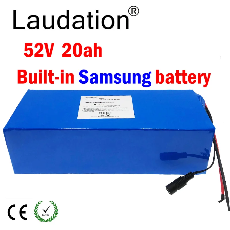 

Laudation 18650 52V 20ah 14s6p Lithium Battery Pack 52V Electric Bike Battery 52V 20Ah Lithium Scooter Battery Pack