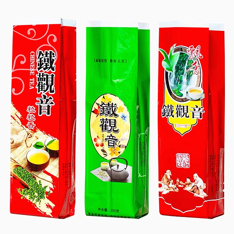 250 г, китайский чайный набор TieGuanYin Oolong, стандартный галстук Guan Yin, зеленый чай, перерабатываемый компрессионный упаковочный пакет