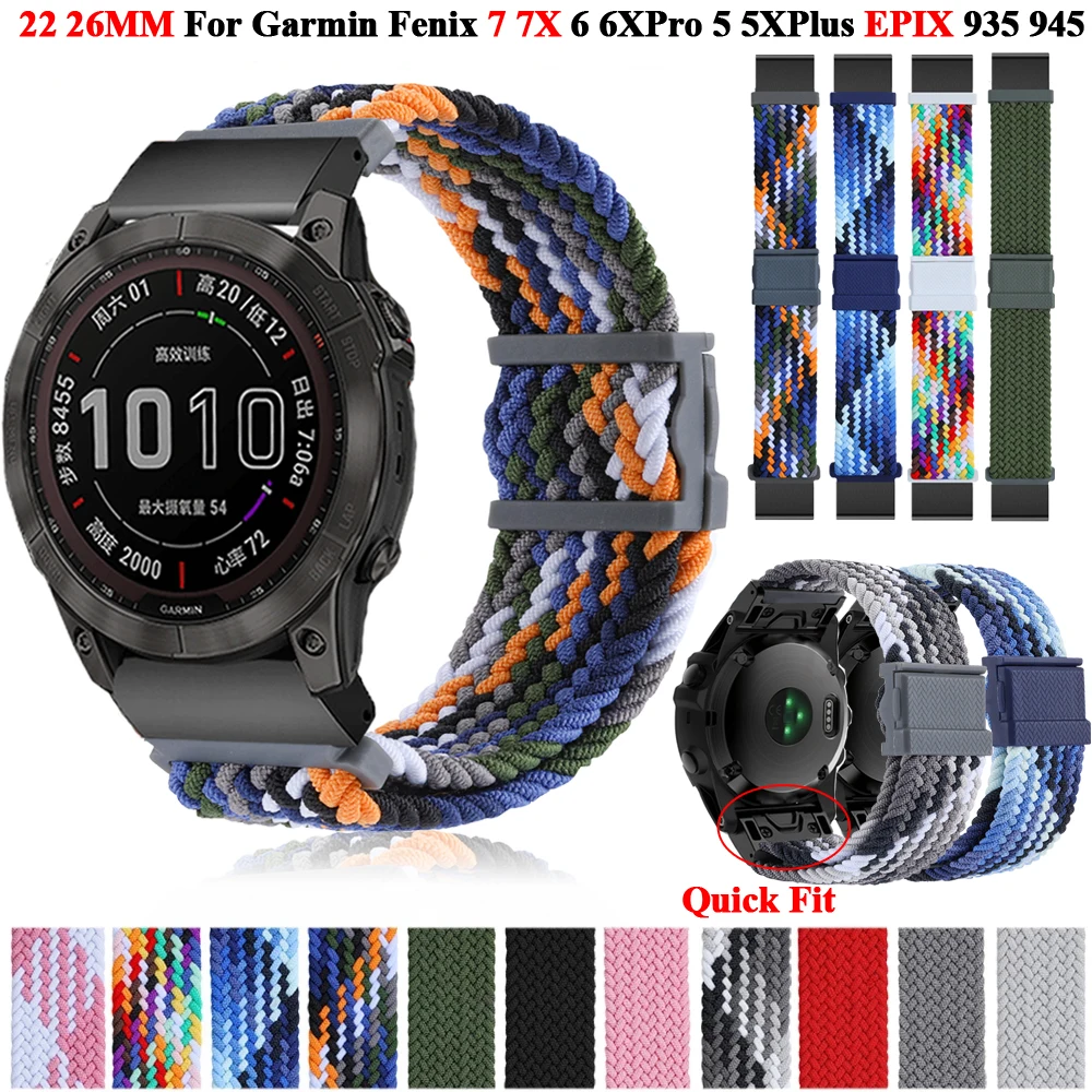 

Ремешок нейлоновый для наручных часов Garmin Fenix 6X 6 Pro 7X 7 5 5X Plus 955