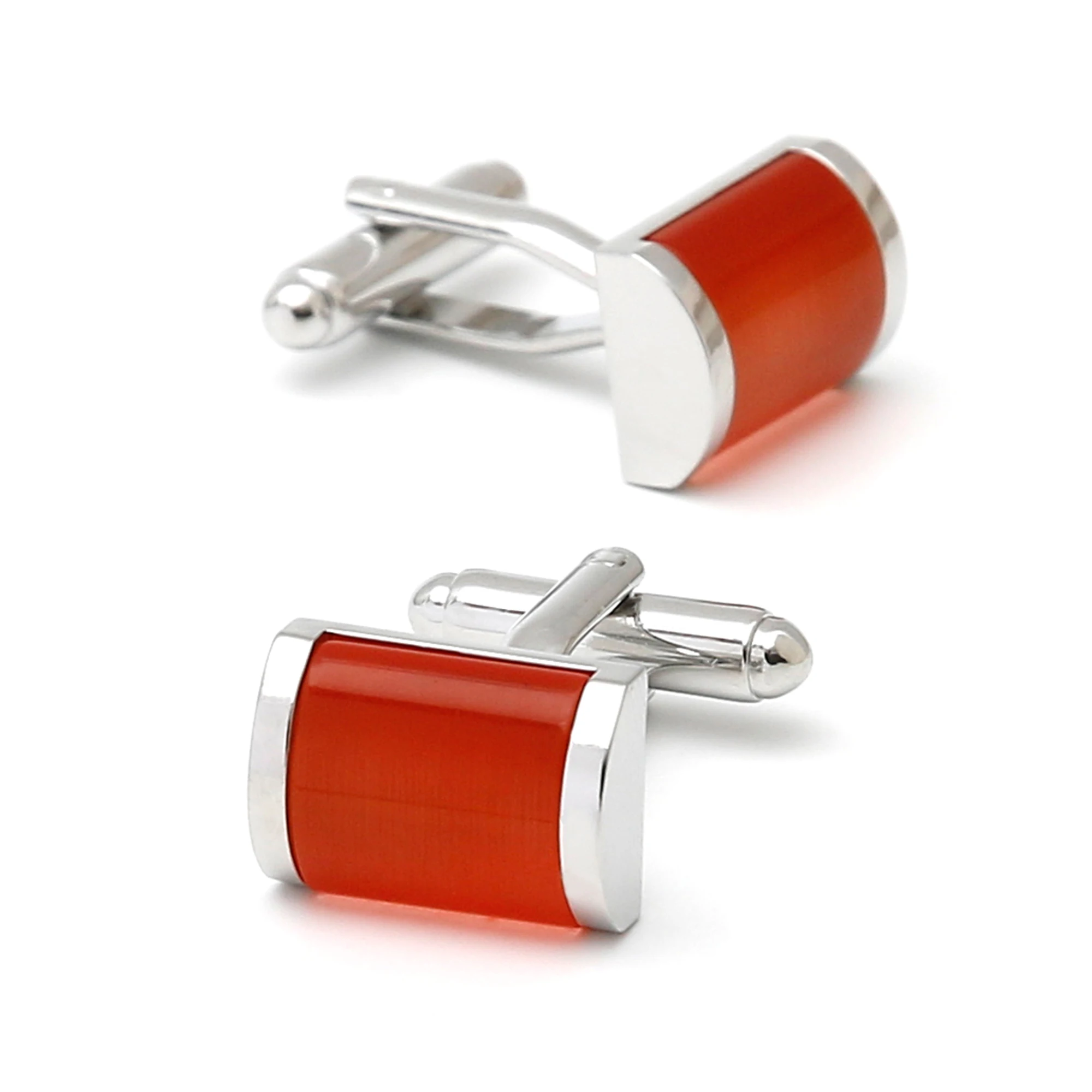 Мужские запонки TOMYE XK24013 роскошные оранжево-красные хрустальные пуговицы