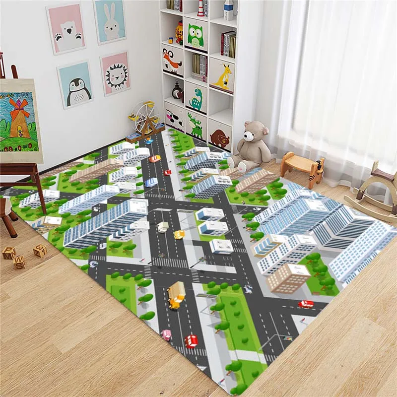 Коврики с изображением города из мультфильма городской улица карты для гостиной
