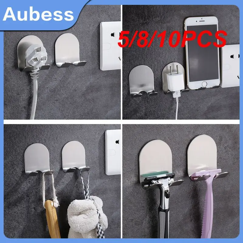 

5/8/10PCS Bathroom Accessories Shelf Razor Holder Home Appliance Organization Storage Hook Shaver Holder Organizer