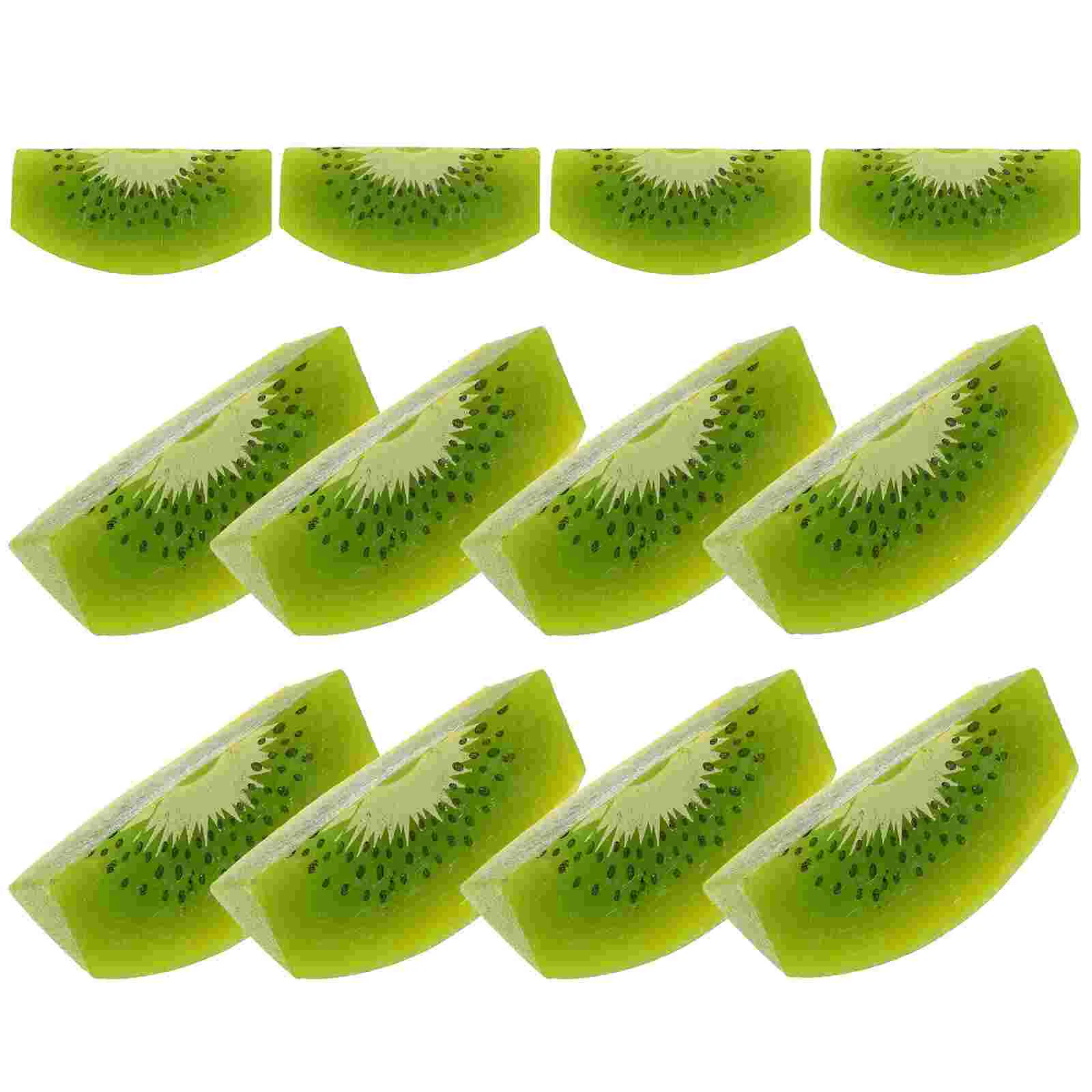 

Simulated Kiwi Creative Lifelike Fruits Model Artificial Slice Models Scene Adornment Desktop Fake Decor Simulation Pvc