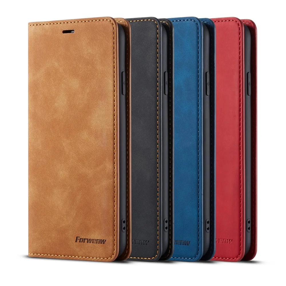 

Ultra Thin Suede Leather Wallet Case for iPhone 11 12 13 14 Pro Max Mini XR XS 8 7 6s 6 Plus SE 2020 Flip Cover Strong Magnet