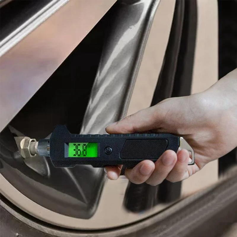 Автомобильные шины цифровой датчик давления воздуха тяжелые двойная головка Guage