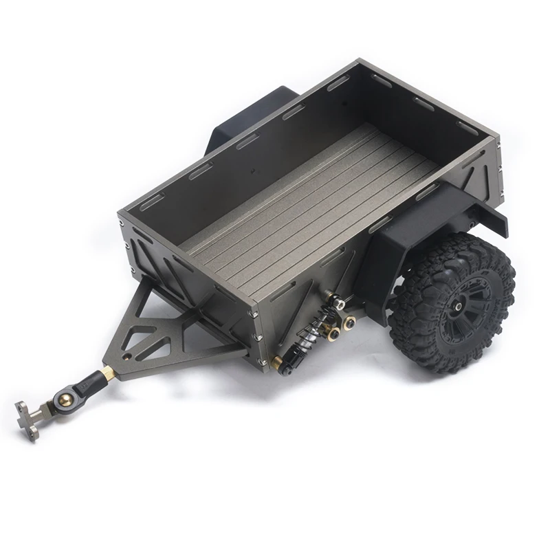 

1/24 1/18 RC Car Simulation Model Accessories for SCX24 TRX4M Metal Aluminum Alloy Small Trailer Trailer QT22090