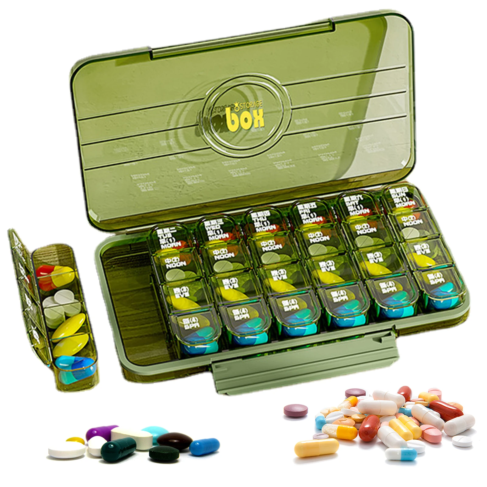 

Weekly Pill Organizer Large Capacity Medicine Storage Case Pill Box Case With Big Compartments To Hold Plenty Of Fish Oils
