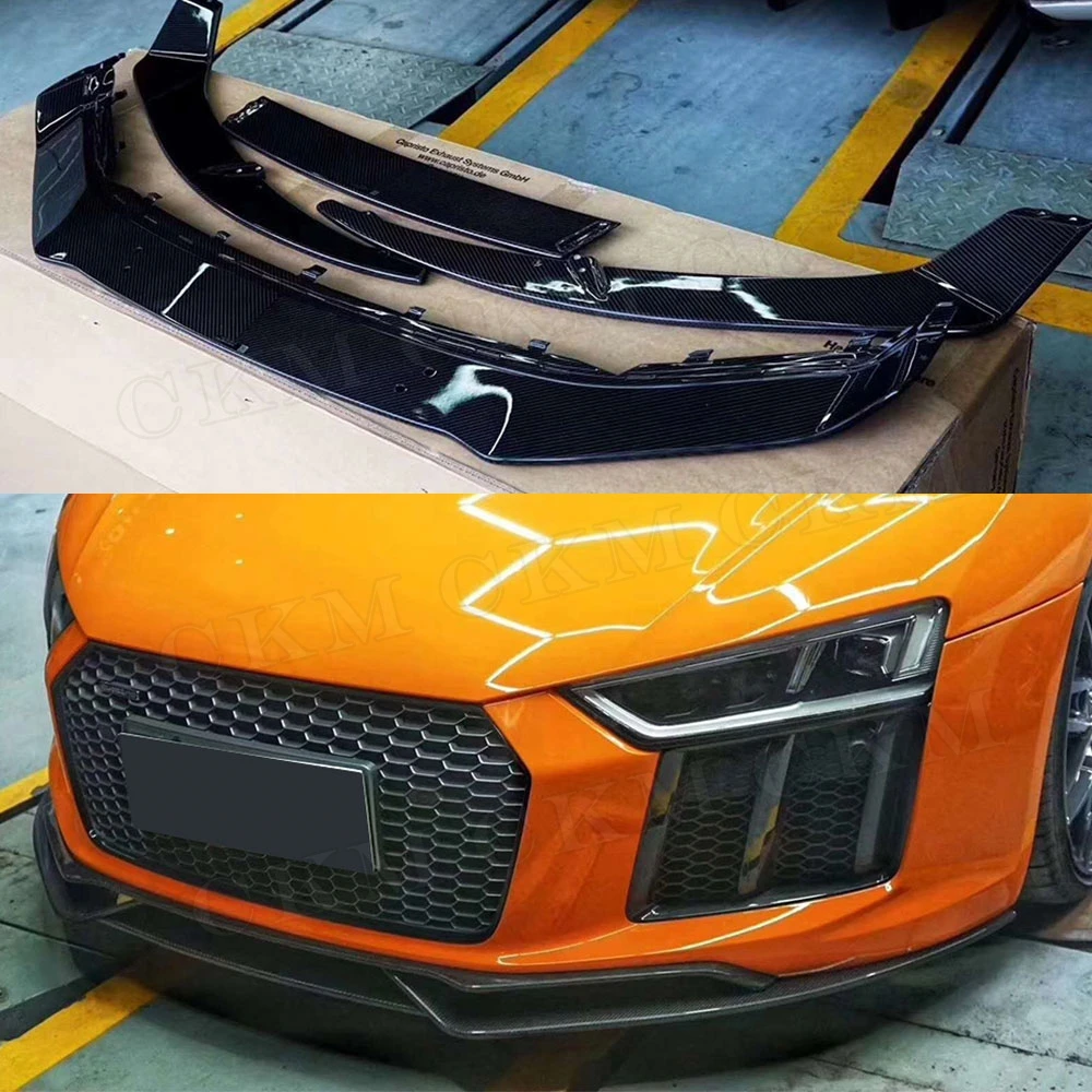 Гоночный автомобиль для Audi R8 2016 2017 2018 2019 передний бампер из углеродного волокна