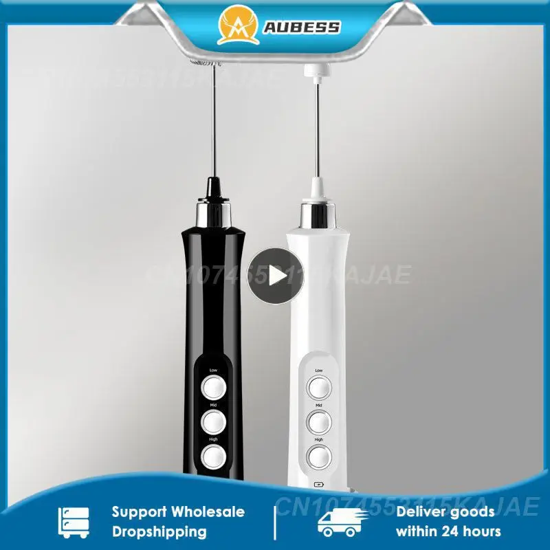 

3 In 1 Electric Milk Frother Foam Maker Portable Handheld Foamer High Speeds Drink Egg Mixer Coffee Frothing Wand