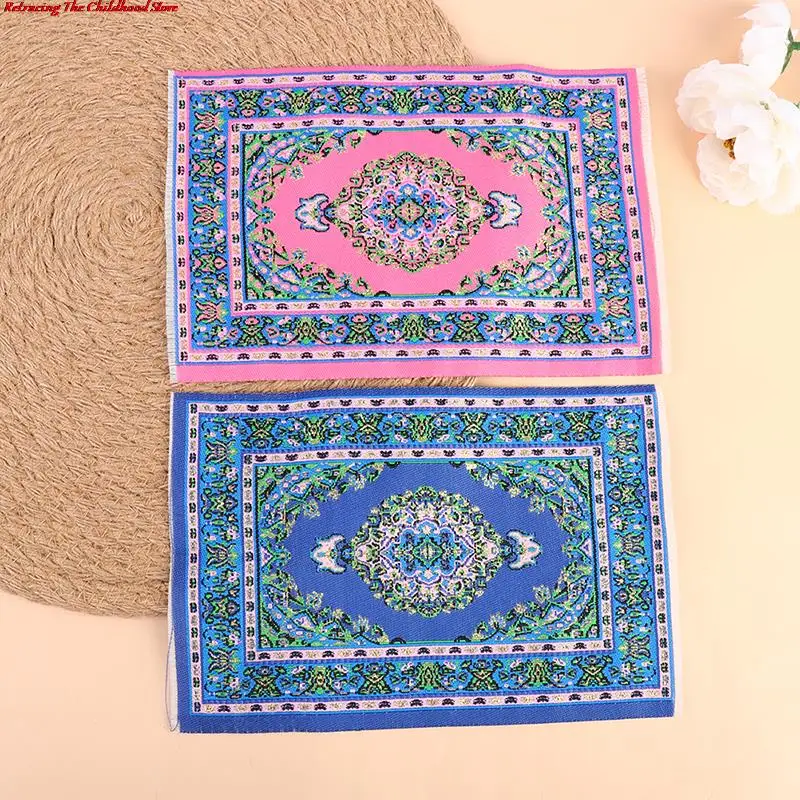 

23cm Woven Hand Turkish Rugs Doll House Mini Carpet Mat Miniature Casa For DIY Dollhouse Home Accessories