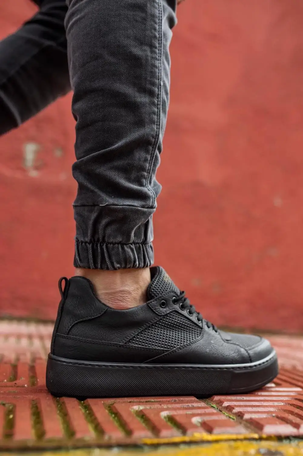 

KNACK Black Daily Shoes Van for Men 035 Artificial Leather Rubber Lace-up Fall & Spring Casual Comfortable Outdoor Sneaker Gel Venus Footwear Fast and Free Shipping High Quality Fabric New Season Fashion Trendy 2021