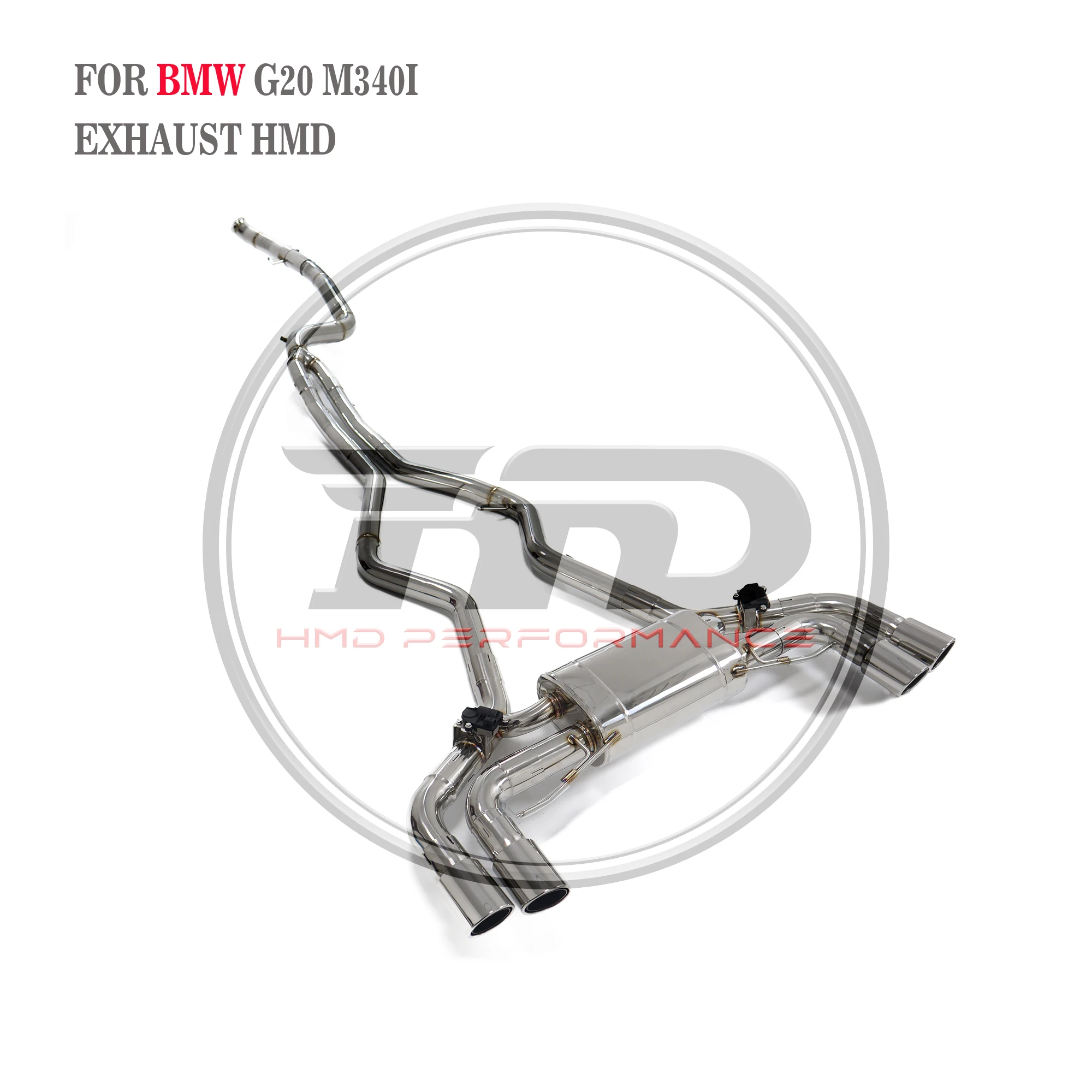 Выхлопная система HMD из нержавеющей стали Catback для BMW M340i M440i G20 G21 G22 B58 3 0 T 2020 +