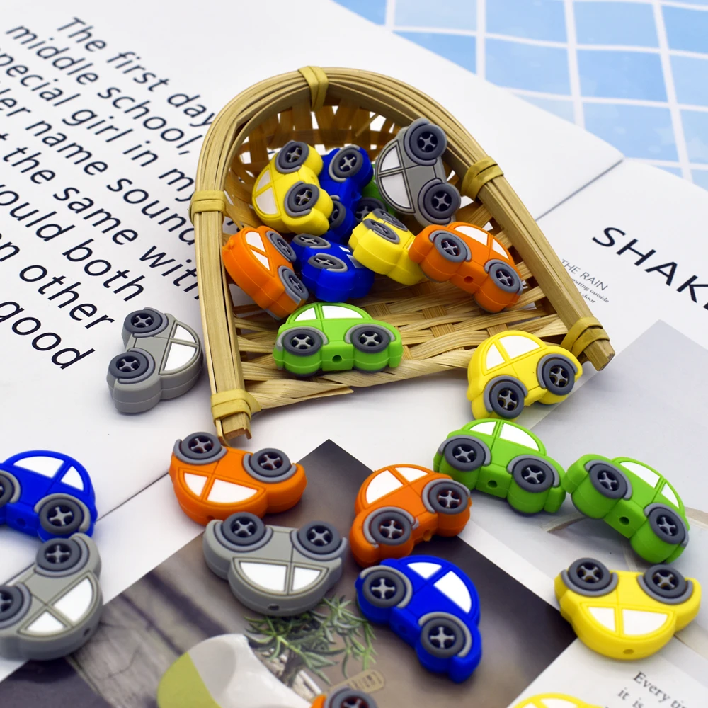 

50 шт., силиконовые детские браслеты для прорезывания зубов