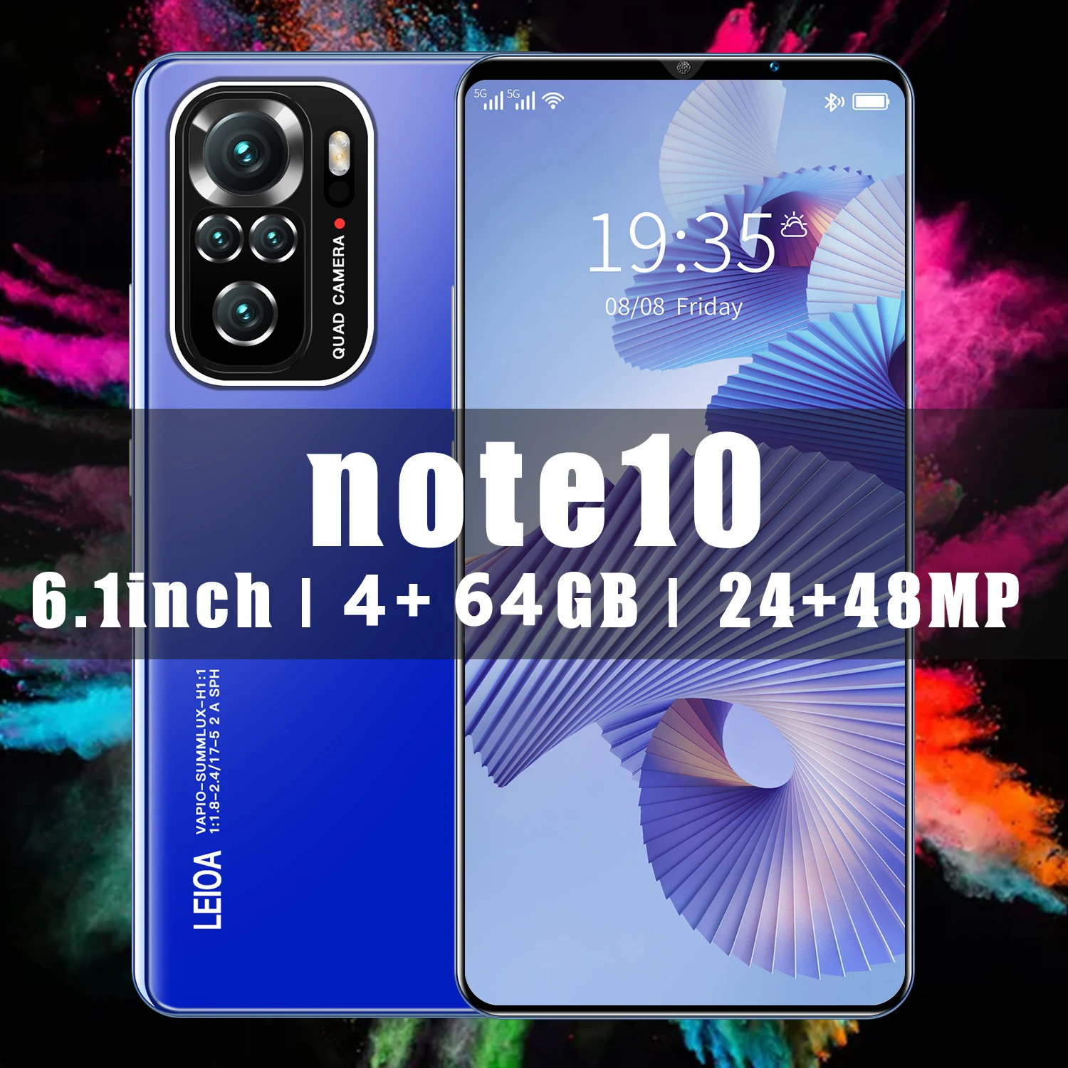 

2022 NOTE 10 Global Version Smartphone Android 10.0 Mobile Phones 4GB 64GB Phone 6.1 Inch 4G 5G Dual Card Cell Phone Smart Phone