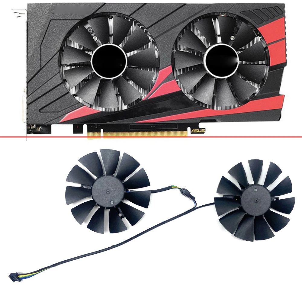 Вентиляторы для графической карты ASUS STRIX GTX1050 TI GTX 1050Ti RX 460 RX560 75 мм |