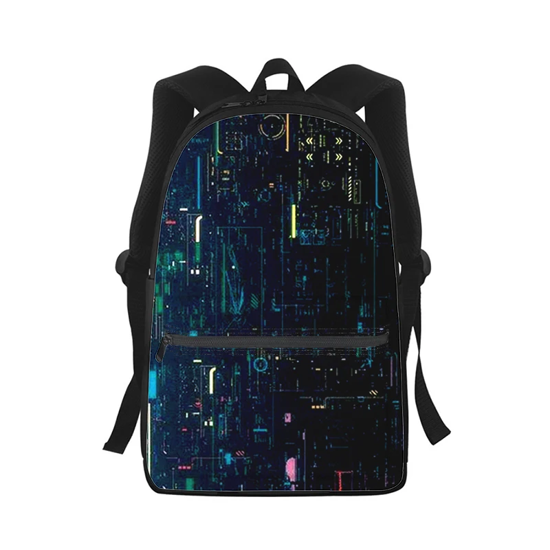 line lattice Art Colorful Cool  Men Women Backpack 3D Print Fashion Student School Bag Laptop Backpack Kids Travel Shoulder Bag