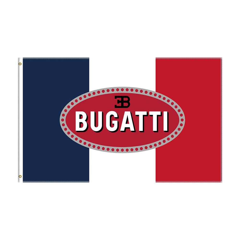 

90x150cm Bugattis Flag Polyester Printed Racing Car For Decoration
