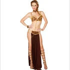 Взрослые костюмы для арабской и Индийской Девушки Сексуальная принцесса Leia костюм ведомого элемента Хэллоуин косплей египетская птица богиня