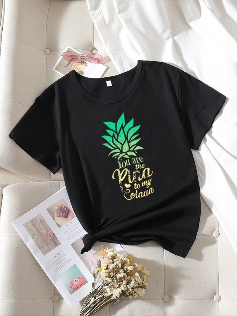 

Pineapple T- Shirts for Girls Clothing Egirl Vintage Clothes Cropped Short Sleeve Tees Blouses Women Top Bachelorette Party Eam