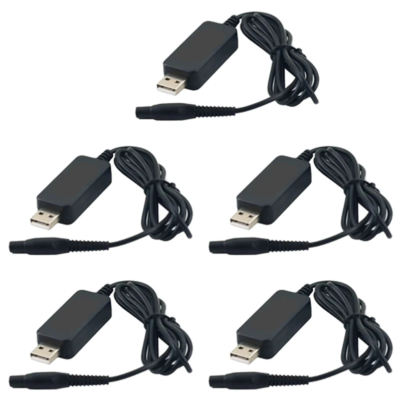 

5Pcs A00390 Shaver Charger Power Cord 4.3V 70MA USB Power Charging Cable For RQ310 RQ330 S300 S510 S1010 S1203