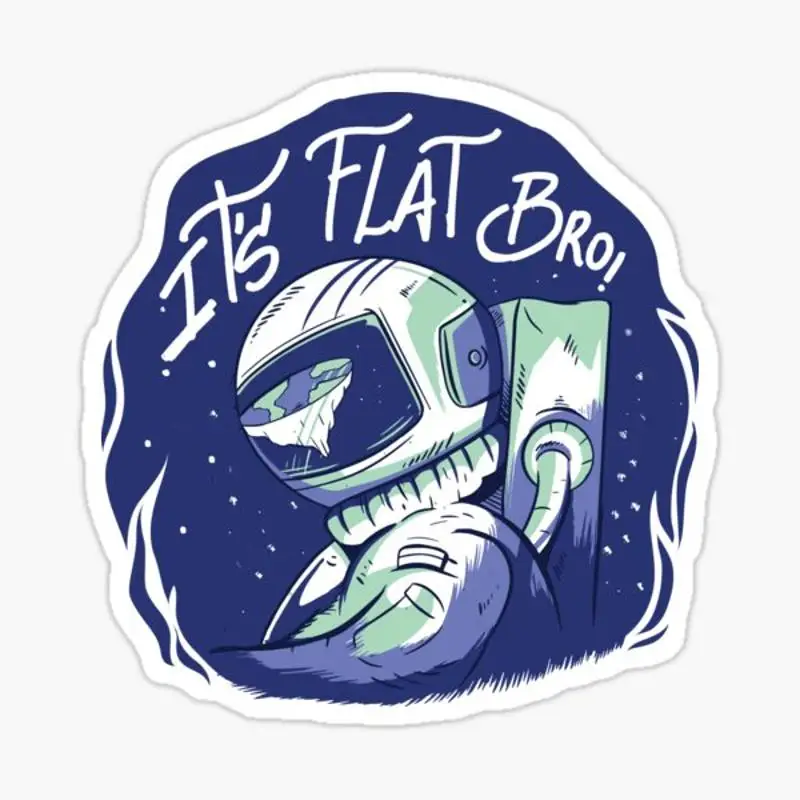

The Earth Is Flat Theory-Смешная Наклейка На Космос для декора ноутбука, спальни, автомобиля, милый мультяшный художественный модный общественный чемодан