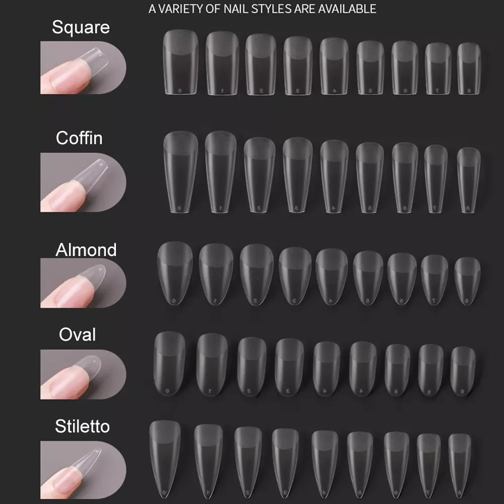 

2022New Fake Nail Acrylic Tips Matte For Nail extension Ballet Coffin/Square/Almond/Oval/Stiletto False Press On Nails TOOL