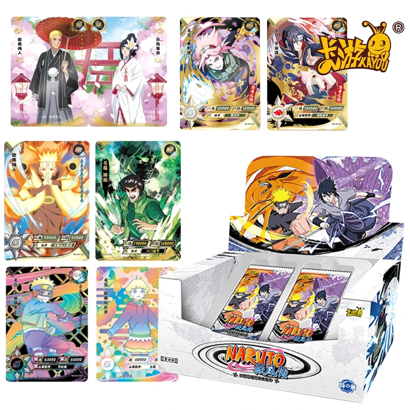 

KAYOU Anime Naruto Cards Chapter of The Array Box Original SE Ninja World Collection Cards Game Sasuke Children Toys Gifts