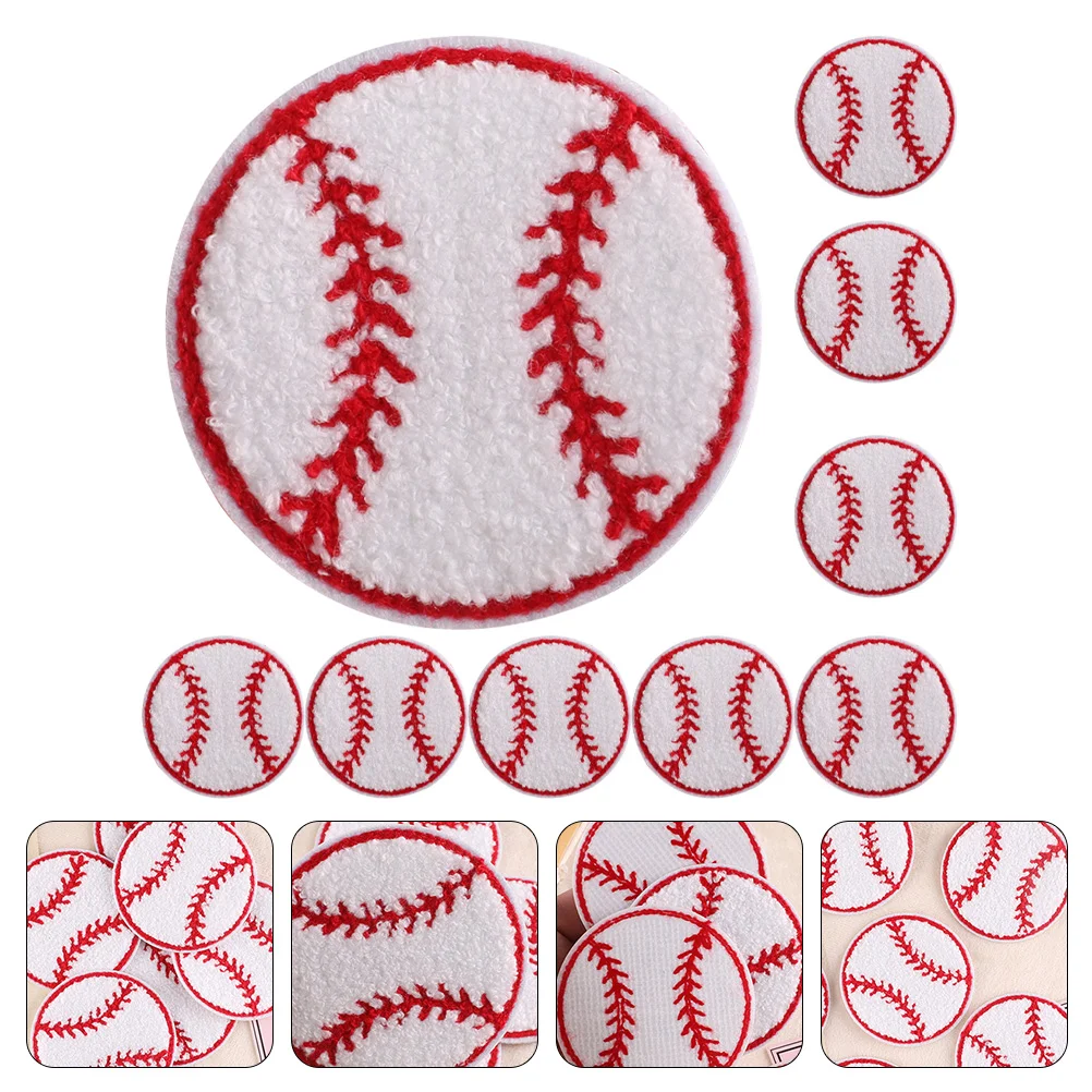 

Baseball Embroidered Badgeshat Applique Chenille Party Appliques Jeans Cloth Pacthes Iron Softball Repair Sew Patch Favors