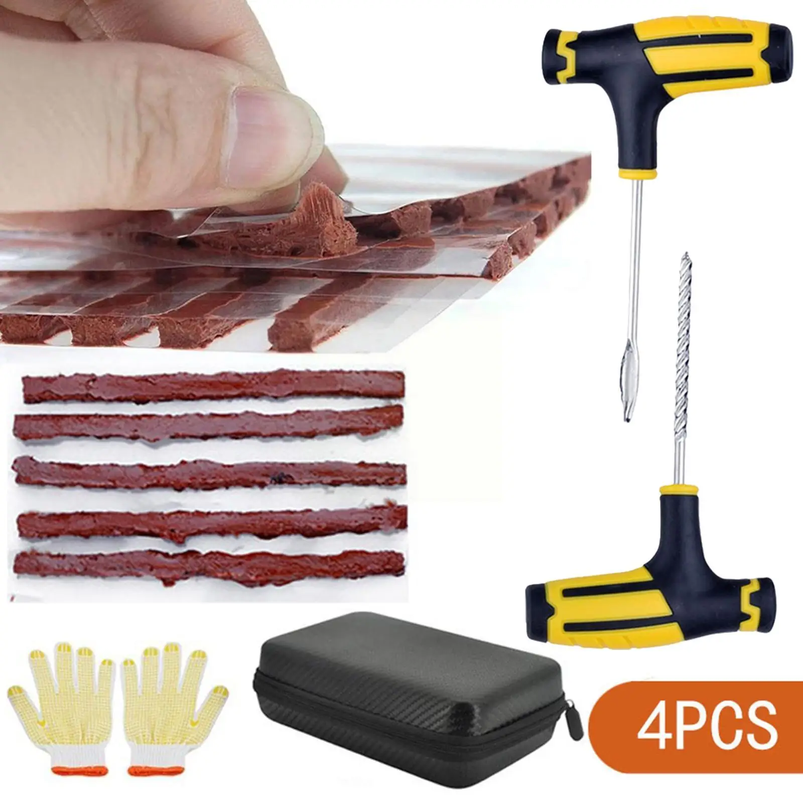 

Car Tire Repair Tool Tire Repair Kit Strips Tubeless Tyre Puncture Studding Plug For Truck Motorcycle Car Tools Accessories W6c1