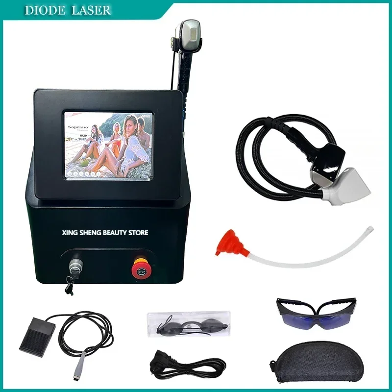Диодная лазерная эпиляция профессиональная машина мощность lasar 3 длины волны
