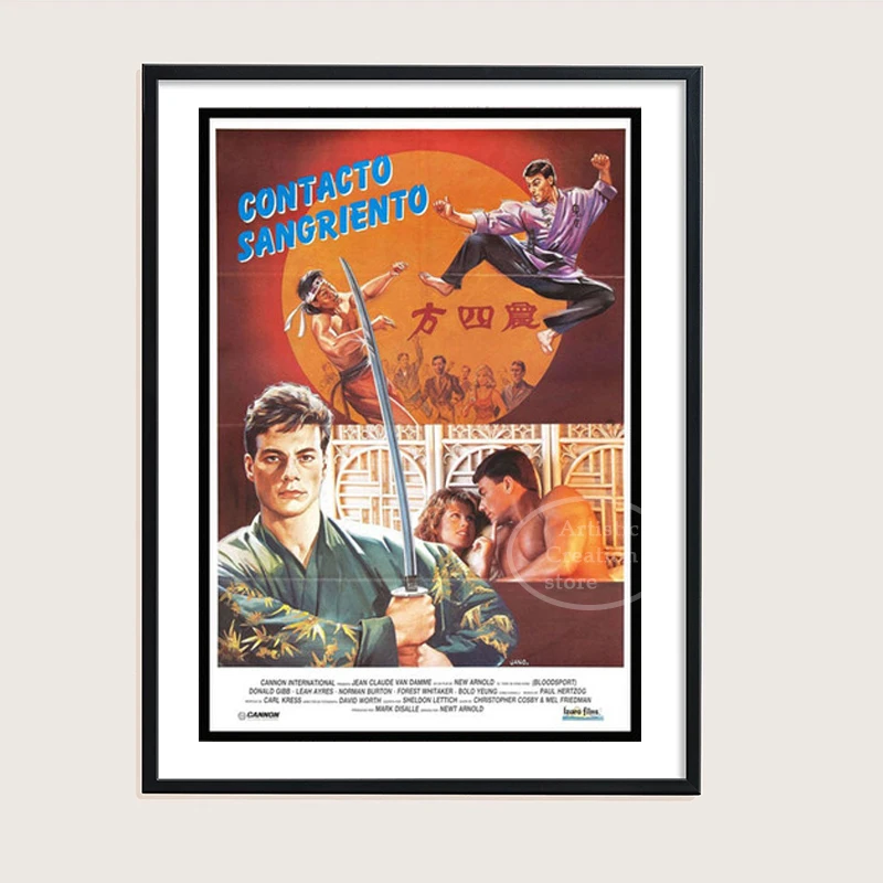 Винтажный кинопостер Bloodsport 1988 фильм Жан-Клод кунг-фу Картина на холсте HD принты