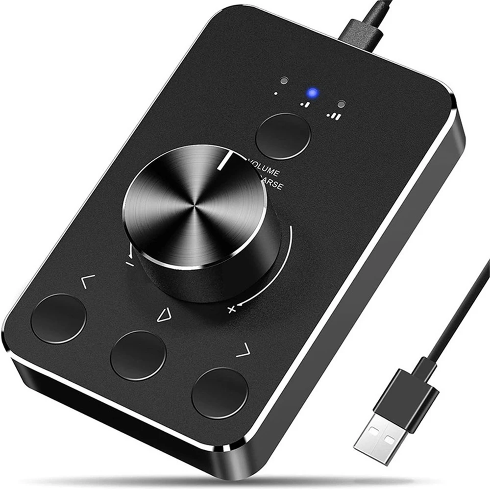 

USB Volume Control Knob Computer Speaker Controller One-Click Mute Function And 3 Volume Control Modes Audio Adjust