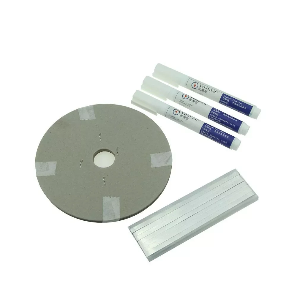 

NEW2023 Solar Cell PV Ribbons Strip 60M Tabbing Wire + 6M Busbar Wire Tape + 3 Pcs Flux Pen For DIY Solar Panel Soldering