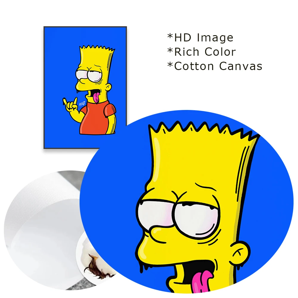 Постеры в стиле ретро с изображением Симпсонов и граффити