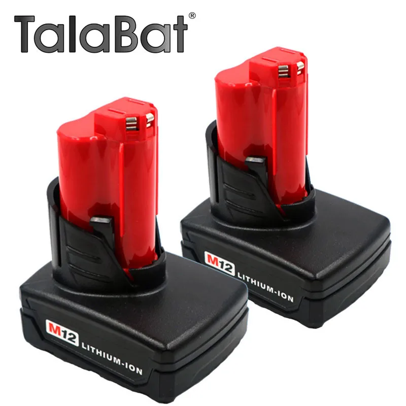 

12V 8000mAh Replacement 8.0Ah Battery for Milwaukee M12 XC Cordless Tools 3.0Ah 12 v batteries 48-11-2401 MIL-12A-LI