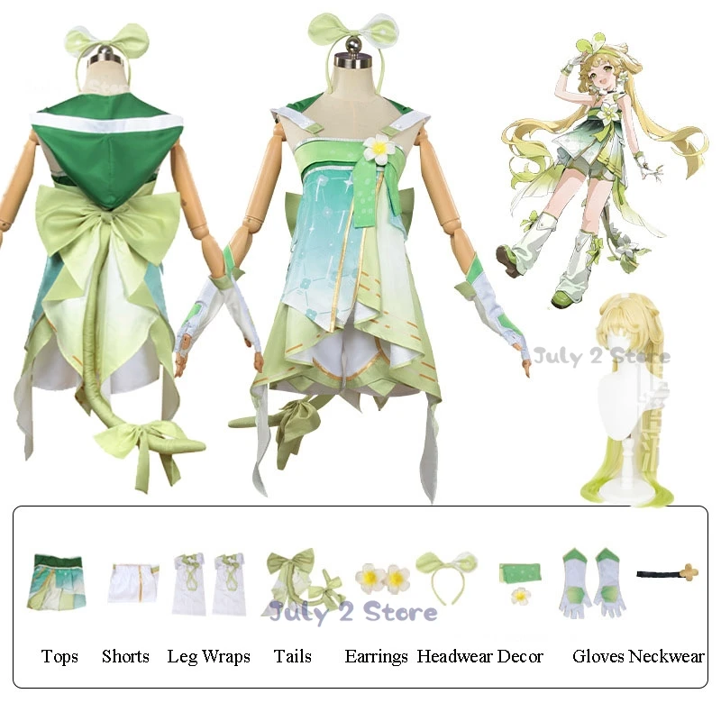 Игра Wuthering Waves Verina Косплей Костюм Парик Волосы Хэллоуин Вечеринка Женщины Девушки