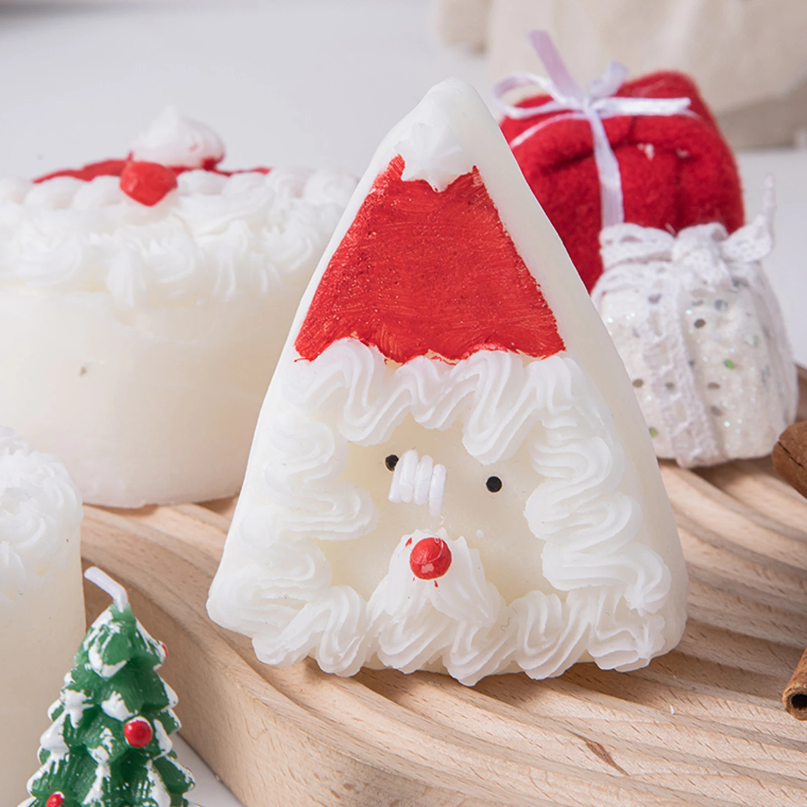 2 шт. рождественские ароматические свечи Санта-Клауса соевый воск украшенные