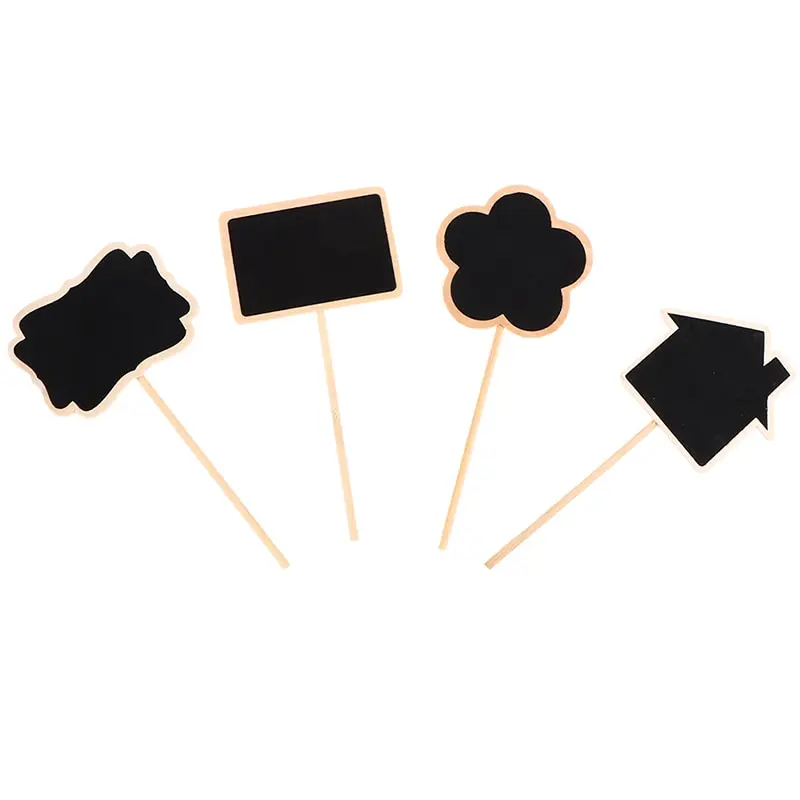 

10pcs/set Garden Markers Easy Write Vegetable Labels With Blackboard Plant Tags T Type Wooden Home Flowers Fruit Small Durable