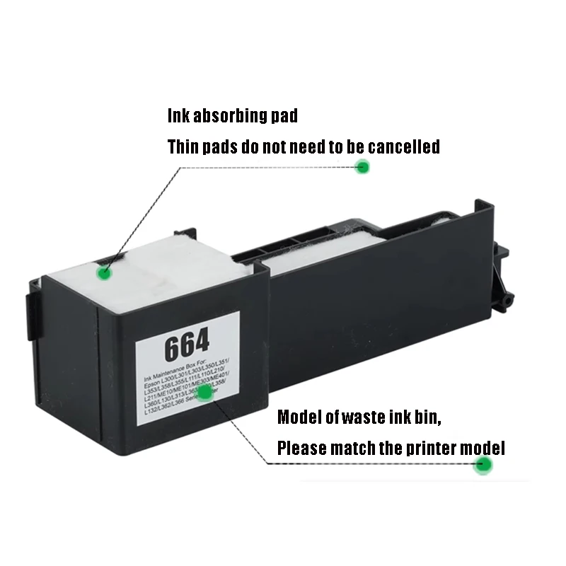 Фото 1 шт., губка для резервуара для отработанных чернил для Epson L110 L111 L130 L132 L210 L211 L301 L303 L310 L351 L353 L355 L358 L360 L365 L455 №3