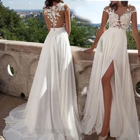 satin v neck phantom wedding gown backless a word light wedding dress slim princess simple wedding dress