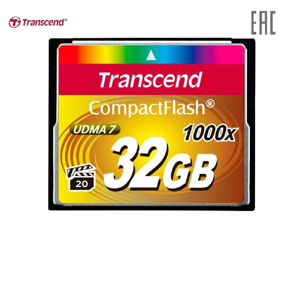 Карта памяти Transcend CF1000 CompactFlash TS32GCF1000 32 Гб MLC | Компьютеры и офис
